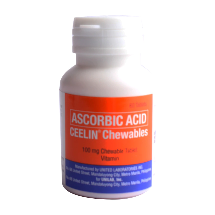 Ceelin, Ascorbic Acid 100mg Tablets x 60 Chewable Tablets/Pack
