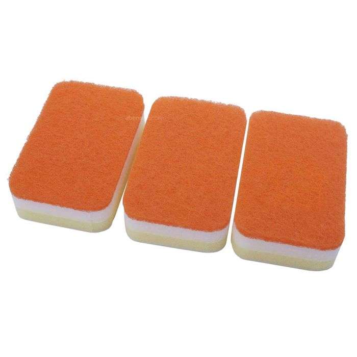 HOME VALUE Soft Scrub Sponge Orange