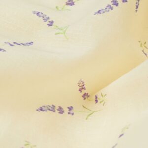 Linen-Blend Dress (Light Yellow/Lavender)