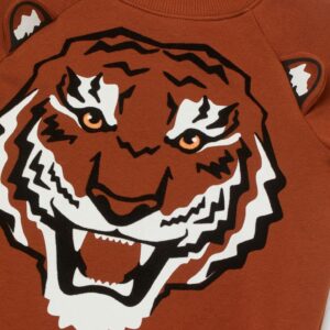 Motif-Detail Sweatshirt (Brown Tiger)