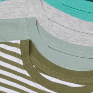 5-Packs Jersey Tops (Khaki Green/Striped)