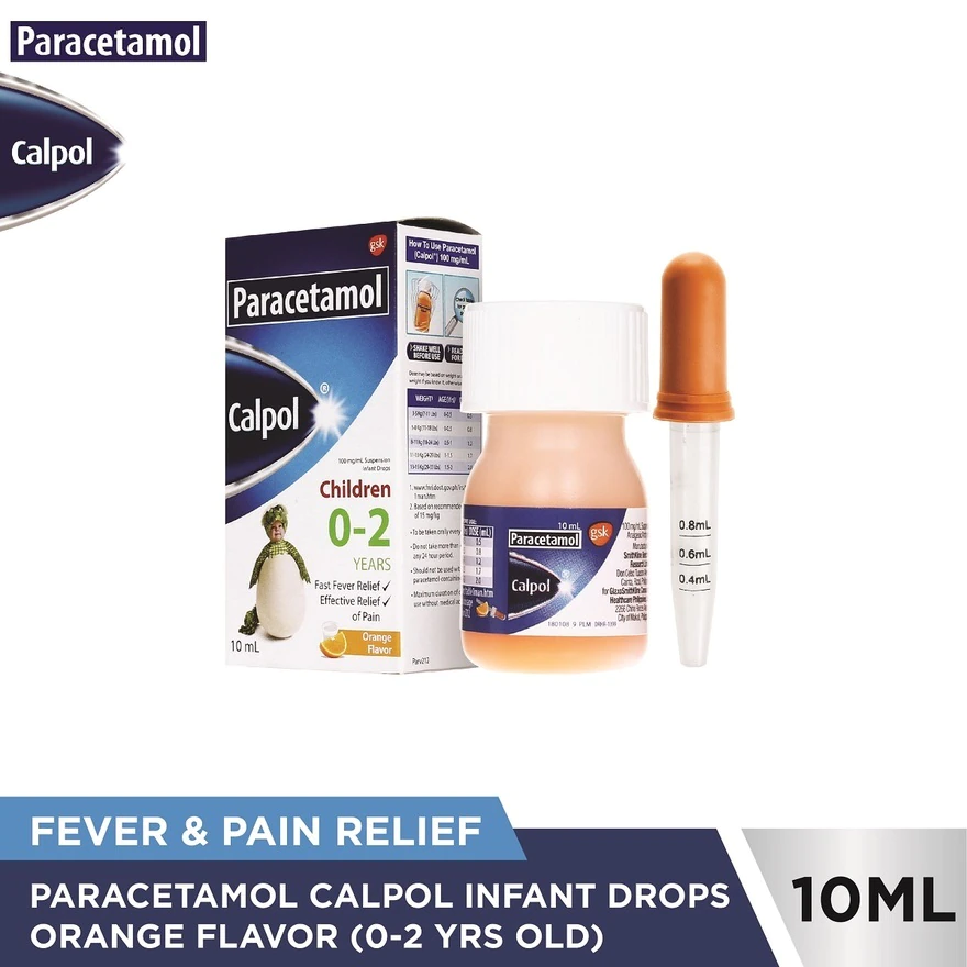 Calpol, Paracetamol 100mg Infant Drops 10mL