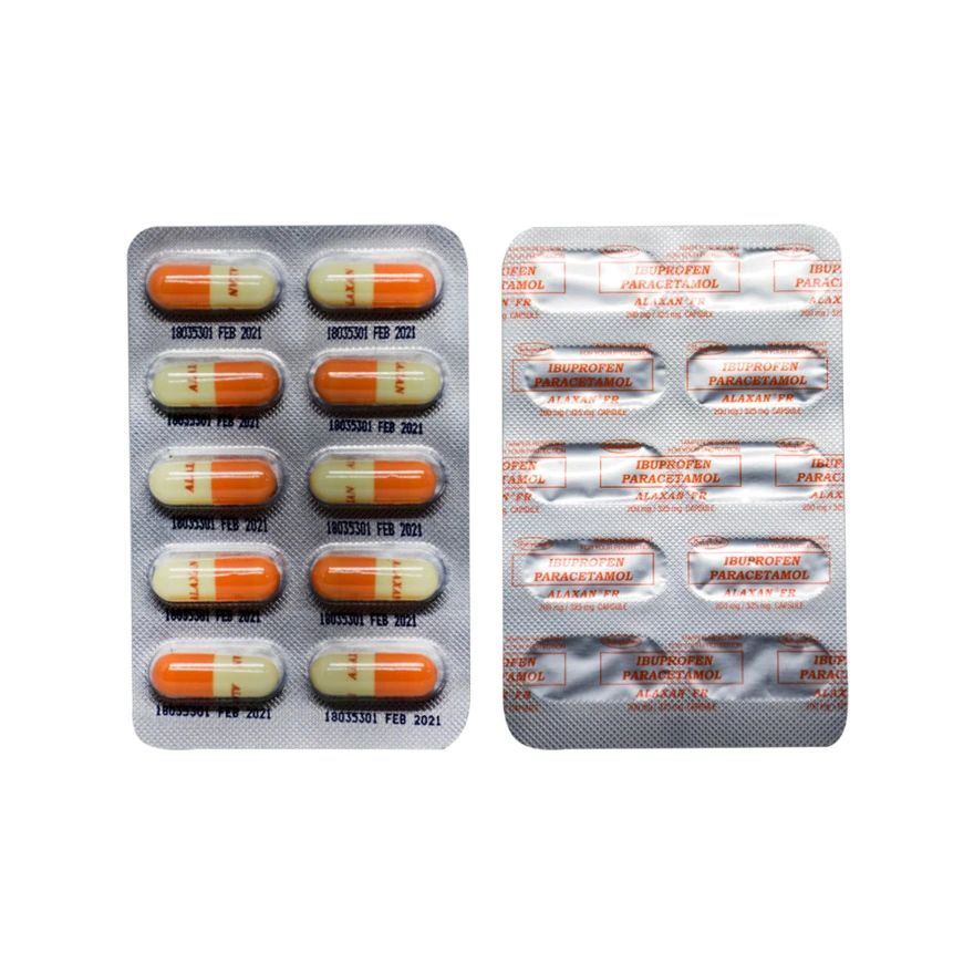 Alaxan, Paracetamol Ibuprofen 325 mg/200 mg Tablet x 10 Tablets/Pack