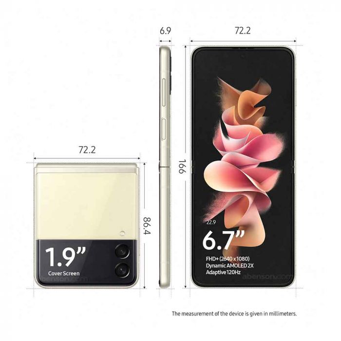 Samsung Galaxy Z Flip3 5G (8GB + 256GB) Cream