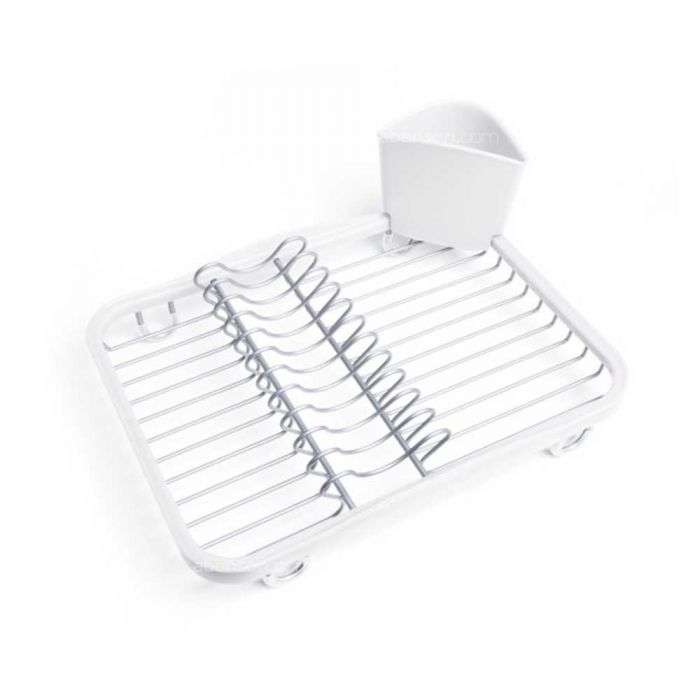 Umbra Sinkin Dish Rack White Nickel