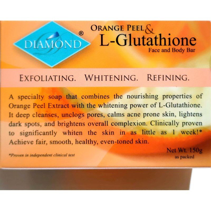 Diamond Orange Peel Glutathione Face and Body Bar