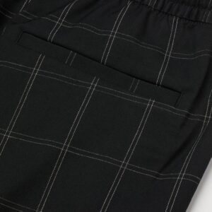 Slim Fit Joggers (Black/Checked)